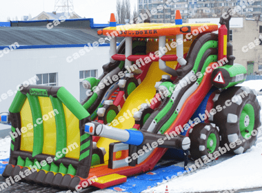 Inflatable slide "Bulldozer 7"
