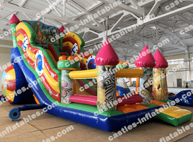 Inflatable slide "Animals in the castle 5"