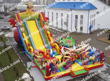 Inflatable playground 2 in 1 “Battle of Dragons 7”