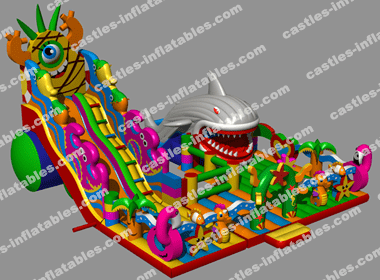 Inflatable playground " Shark 5 вариация 3