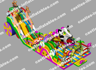 Inflatable playground "Lemur maxi 6+3"